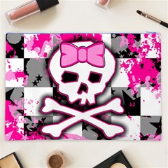 Pink Skull Scene Girl Cosmetic Bag (XXL) from ArtsNow.com Back