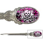 Pink Skull Splatter Letter Opener