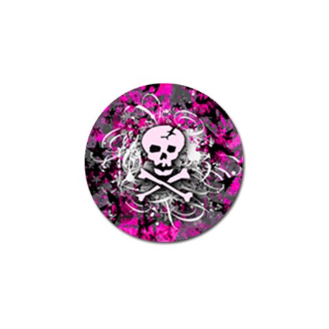 Pink Skull Splatter Golf Ball Marker (4 pack) from ArtsNow.com Front