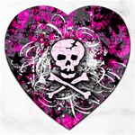 Pink Skull Splatter Jigsaw Puzzle (Heart)