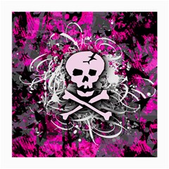 Pink Skull Splatter Glasses Cloth (Medium, Two Sides) from ArtsNow.com Back