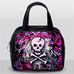 Pink Skull Splatter Classic Handbag (Two Sides) from ArtsNow.com Back