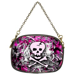 Pink Skull Splatter Chain Purse (Two Sides) from ArtsNow.com Front