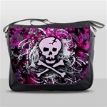 Pink Skull Splatter Messenger Bag