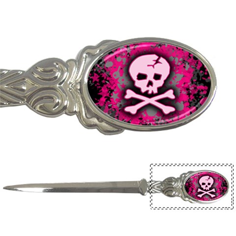 Pink Skull Star Splatter Letter Opener from ArtsNow.com Front