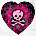 Pink Skull Star Splatter Jigsaw Puzzle (Heart)