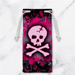 Pink Skull Star Splatter Jewelry Bag from ArtsNow.com Back