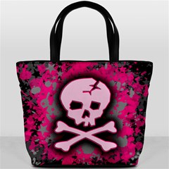 Pink Skull Star Splatter Bucket Bag from ArtsNow.com Front