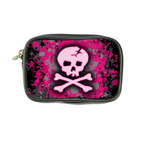 Pink Skull Star Splatter Coin Purse from ArtsNow.com Front