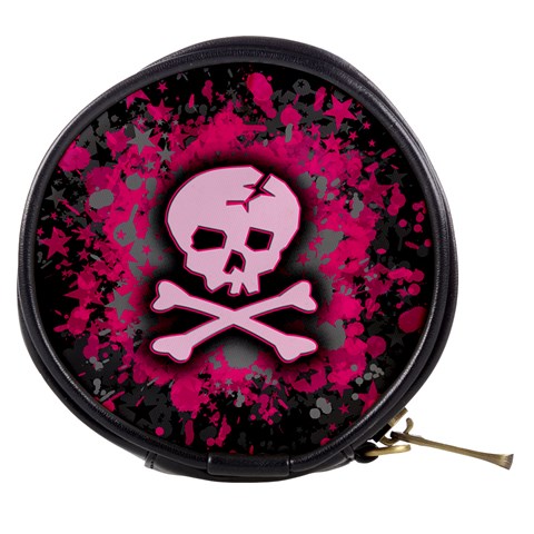 Pink Skull Star Splatter Mini Makeup Bag from ArtsNow.com Front