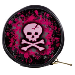 Pink Skull Star Splatter Mini Makeup Bag from ArtsNow.com Front