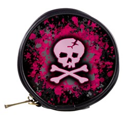 Pink Skull Star Splatter Mini Makeup Bag from ArtsNow.com Back