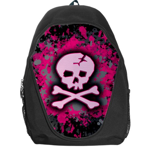 Pink Skull Star Splatter Backpack Bag from ArtsNow.com Front