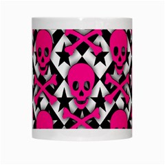 Pink Skulls & Stars White Mug from ArtsNow.com Center