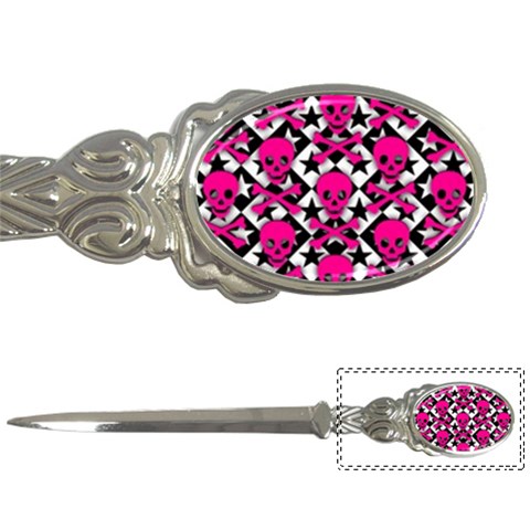 Pink Skulls & Stars Letter Opener from ArtsNow.com Front