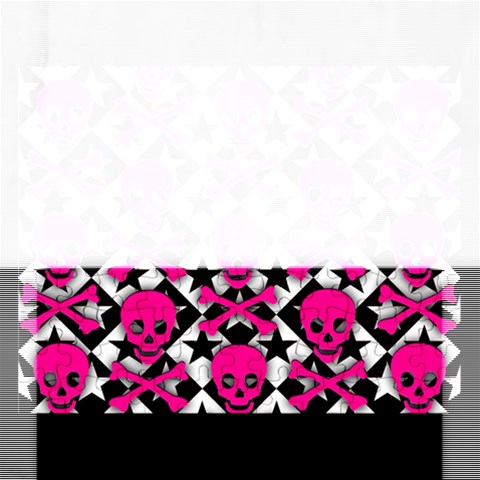 Pink Skulls & Stars Jigsaw Puzzle (Rectangular) from ArtsNow.com Front