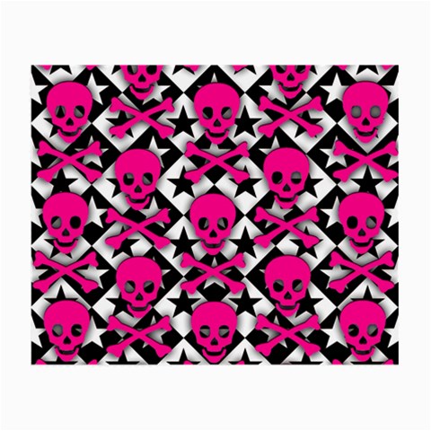 Pink Skulls & Stars Glasses Cloth (Small) from ArtsNow.com Front