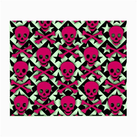 Pink Skulls & Stars Glasses Cloth (Small) from ArtsNow.com Front