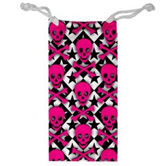 Pink Skulls & Stars Jewelry Bag from ArtsNow.com Front