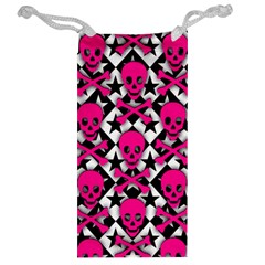 Pink Skulls & Stars Jewelry Bag from ArtsNow.com Back