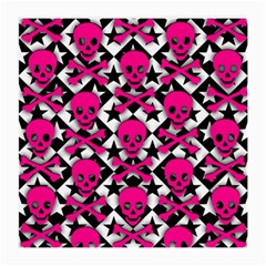 Pink Skulls & Stars Glasses Cloth (Medium, Two Sides) from ArtsNow.com Front