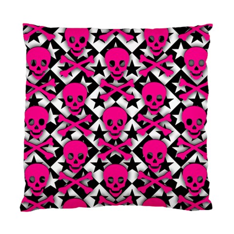 Pink Skulls & Stars Cushion Case (One Side) from ArtsNow.com Front