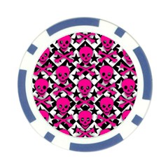 Pink Skulls & Stars Poker Chip Card Guard (10 pack) from ArtsNow.com Back