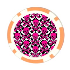 Pink Skulls & Stars Poker Chip Card Guard (10 pack) from ArtsNow.com Back