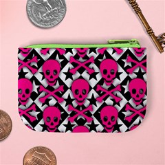 Pink Skulls & Stars Mini Coin Purse from ArtsNow.com Back