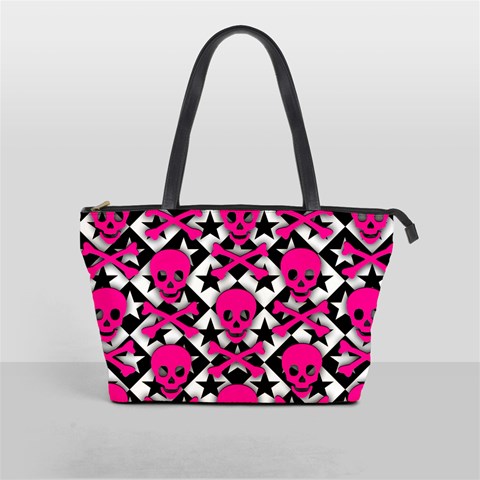 Pink Skulls & Stars Classic Shoulder Handbag from ArtsNow.com Front