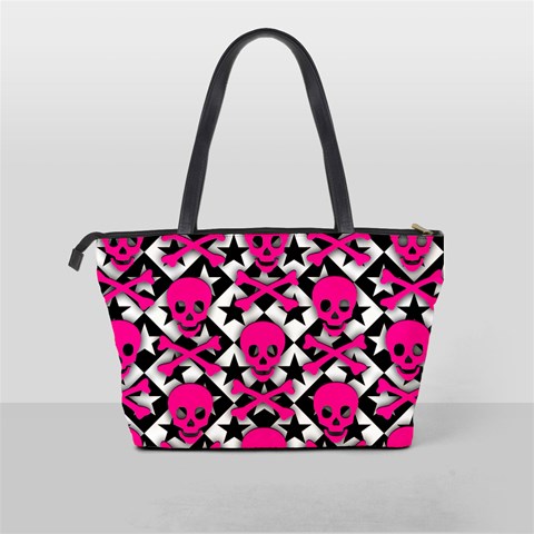 Pink Skulls & Stars Classic Shoulder Handbag from ArtsNow.com Back