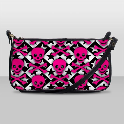 Pink Skulls & Stars Shoulder Clutch Bag from ArtsNow.com Front