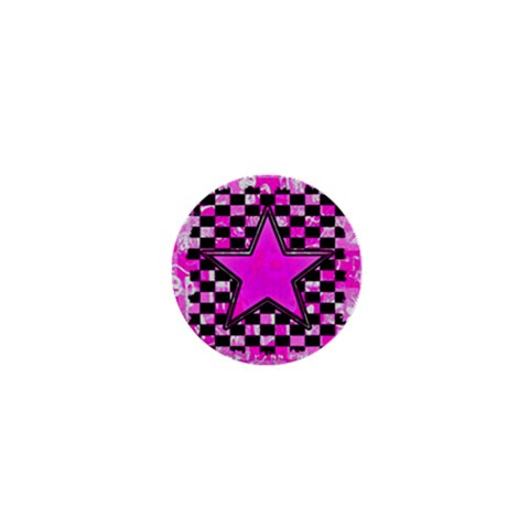 Pink Star 1  Mini Button from ArtsNow.com Front