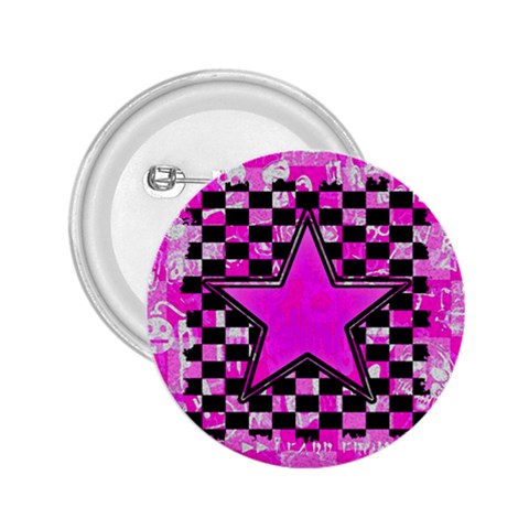 Pink Star 2.25  Button from ArtsNow.com Front