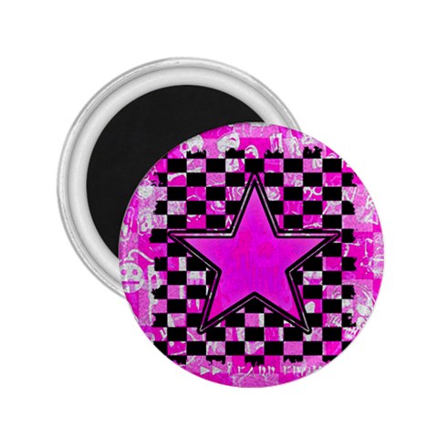 Pink Star 2.25  Magnet from ArtsNow.com Front