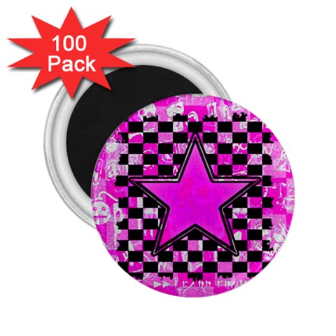 Pink Star 2.25  Magnet (100 pack)  from ArtsNow.com Front