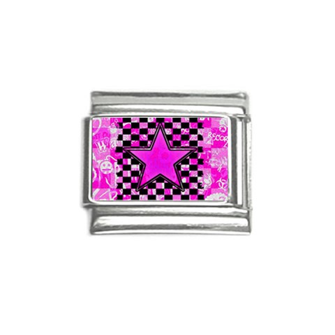 Pink Star Italian Charm (9mm) from ArtsNow.com Front