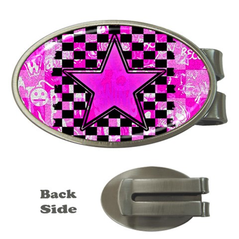 Pink Star Money Clip (Oval) from ArtsNow.com Front