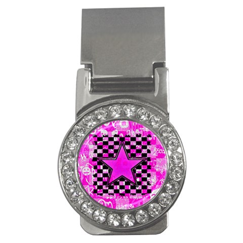 Pink Star Money Clip (CZ) from ArtsNow.com Front