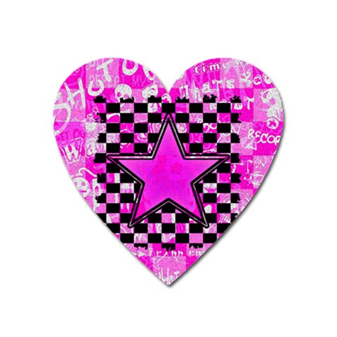 Pink Star Magnet (Heart) from ArtsNow.com Front