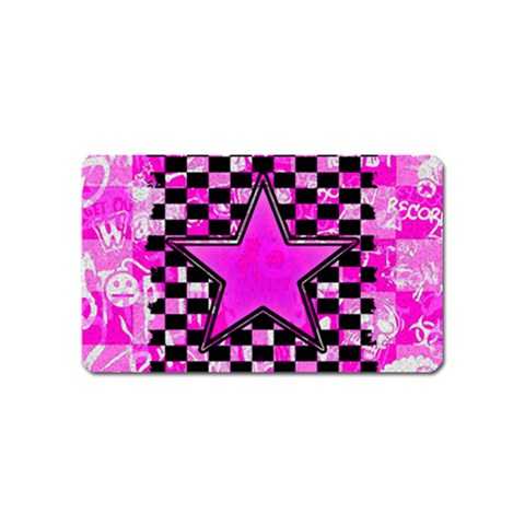 Pink Star Magnet (Name Card) from ArtsNow.com Front