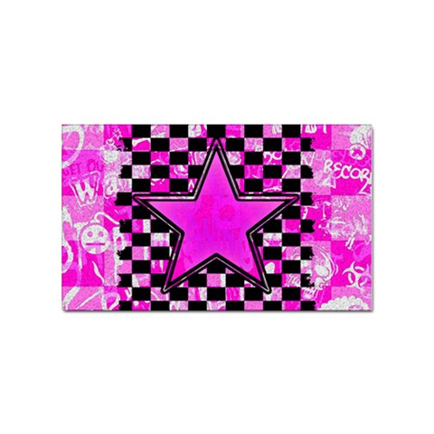 Pink Star Sticker Rectangular (10 pack) from ArtsNow.com Front