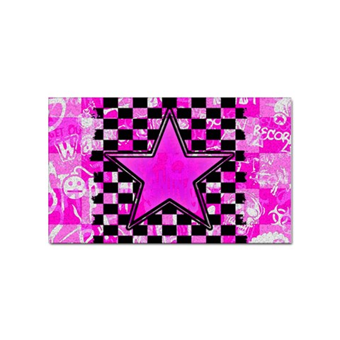 Pink Star Sticker Rectangular (100 pack) from ArtsNow.com Front