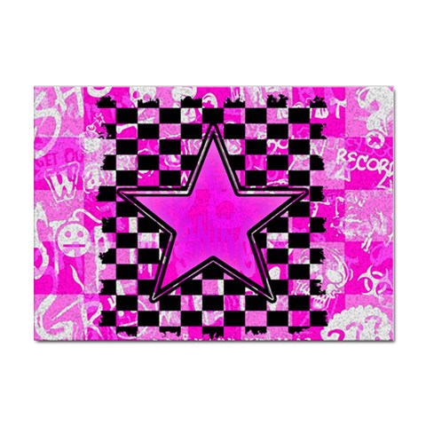 Pink Star Sticker A4 (10 pack) from ArtsNow.com Front