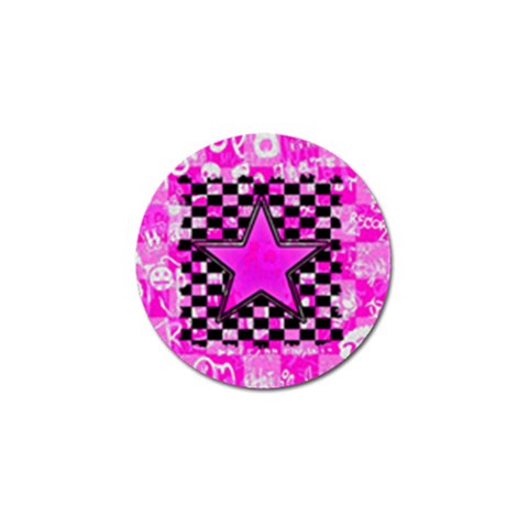 Pink Star Golf Ball Marker from ArtsNow.com Front