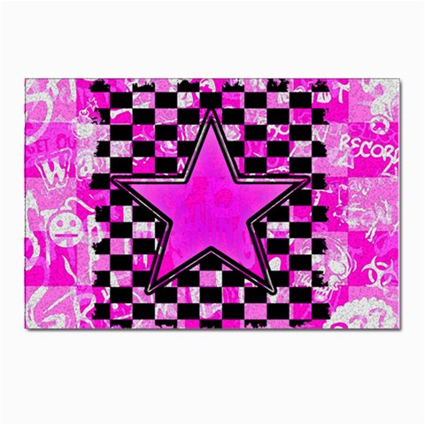 Pink Star Postcard 4 x 6  (Pkg of 10) from ArtsNow.com Front