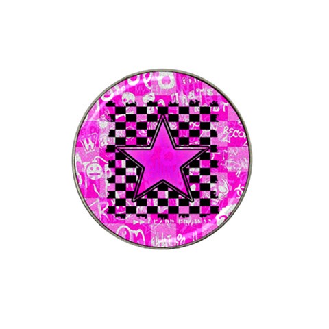 Pink Star Hat Clip Ball Marker from ArtsNow.com Front