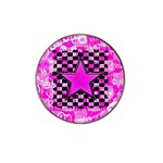 Pink Star Hat Clip Ball Marker (4 pack)