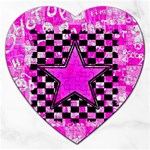 Pink Star Jigsaw Puzzle (Heart)