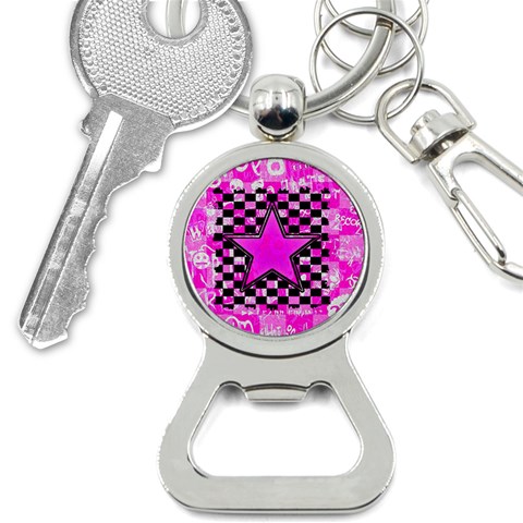 Pink Star Bottle Opener Key Chain from ArtsNow.com Front